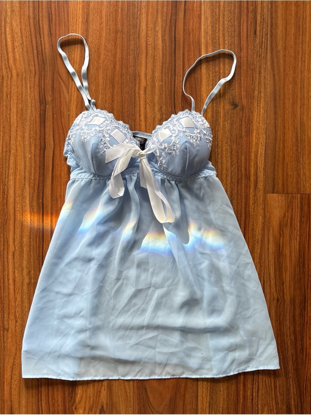 Y2K Movie Star Babydoll Lingerie Top Size M
